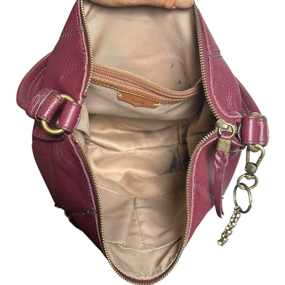 The Sak Burgundy Leather Sequoia Hobo Bag - Picture 5 of 8